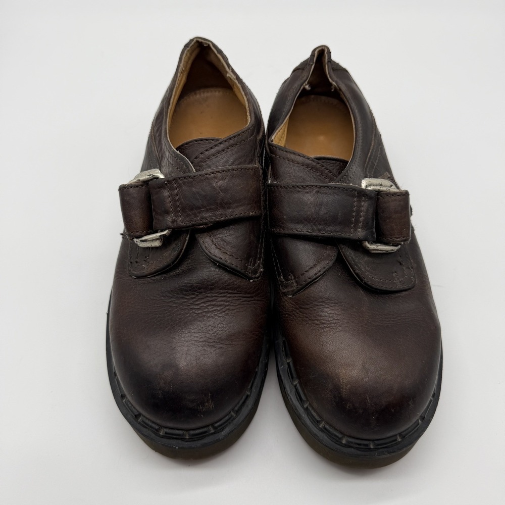 Vintage 90s Dr Martens 8314 Brown Leather Monk Strap Made England UK 5 US 6